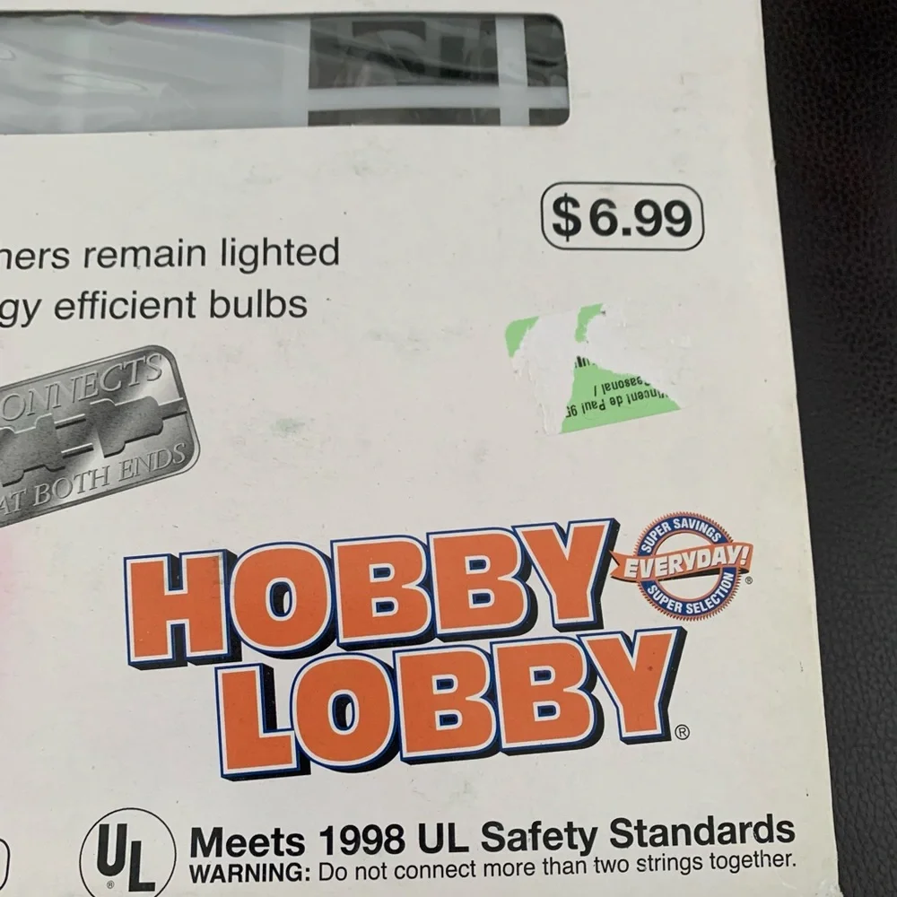 Hobby Lobby 25 C9 Clear Incandescent String Lights Christmas X2 Green Wire